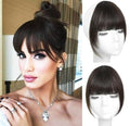 Hair Extensions Ultra Thin 3D Air Clip in Bangs Hairpiece with Nice Net Natural Flat Neat Bangs for Women