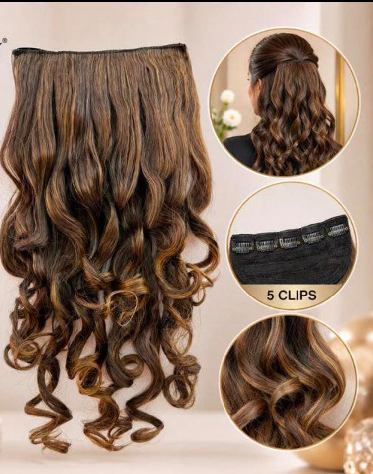 Curly Hair extension Golden Brown