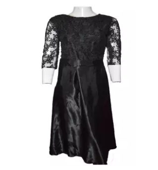 New Fashion Arena Crochet Black Top Maxi Dress